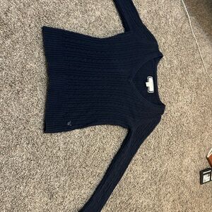 American Eagle Outfitters Navy V-Neck Sweater